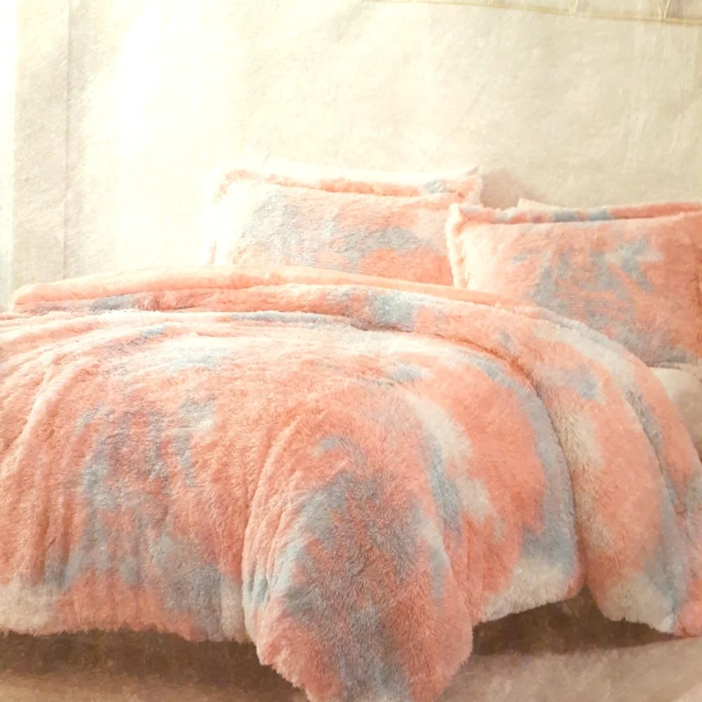 2 PC TWIN SHAGGY COMFORTER SET MILTI COLOR SOFT